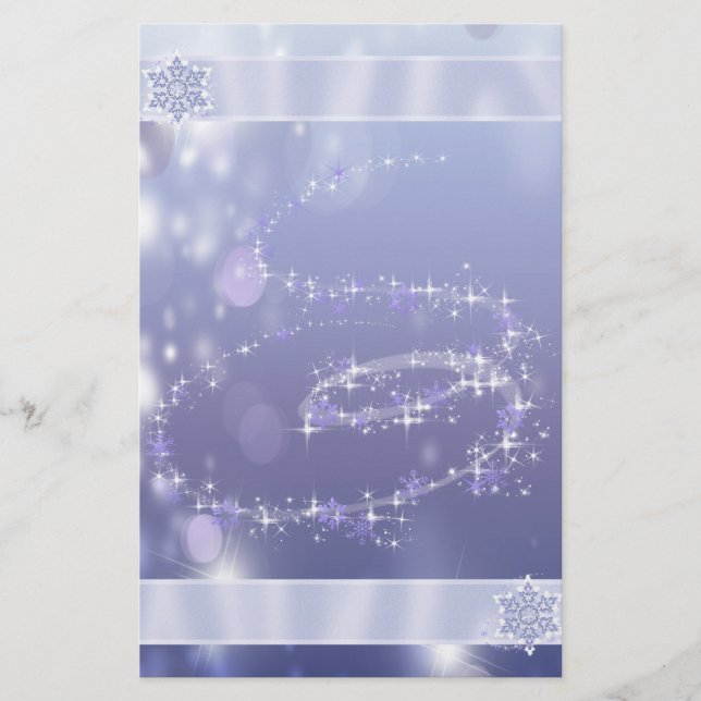 Magic Snowy Wonderland Stationery Brevpapper (Framsida)