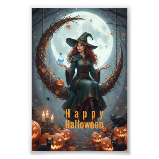 Magic Sorcery Halloween Family Fototryck (Framsidan)