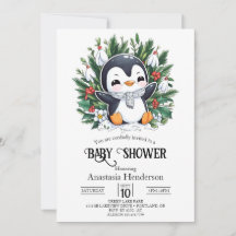 Magic Söt Penguin Baby Shower