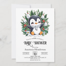 Magic Söt Penguin Baby Shower Inbjudningar