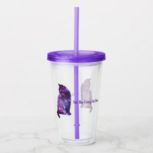 Magic Space Nebula Cat, Crazy Cat Dam Take Away Mugg