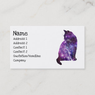 Magic Space Nebula Cat Visitkort