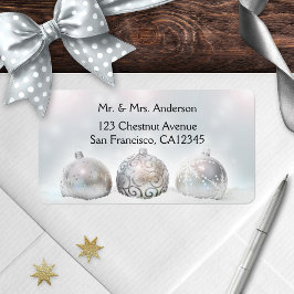 Magic Sparkling Ljus jul Address Label Adressetikett