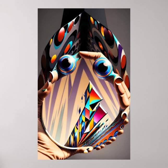 Magic Spegel vid Hands längd Poster (Framsidan)