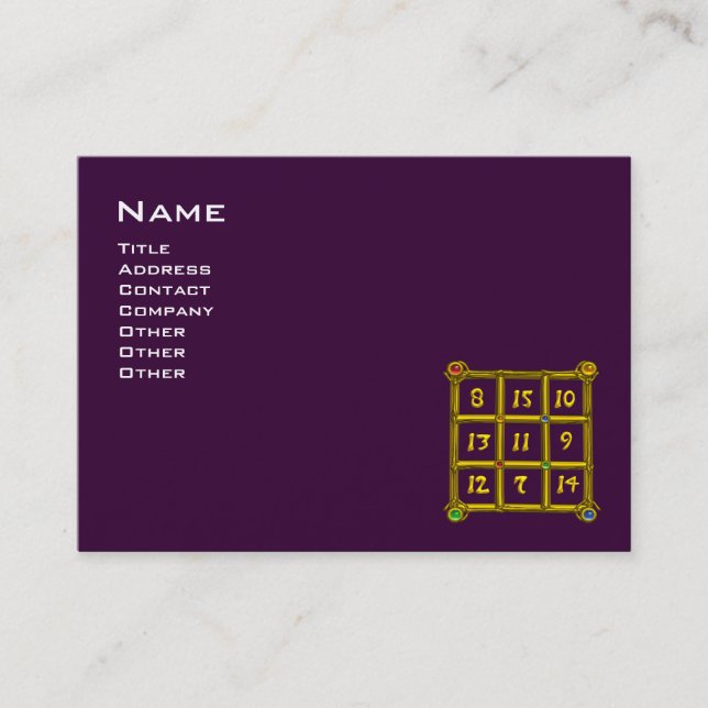 MAGIC SQUARE 33 ,Lila Black Visitkort (Framsida)
