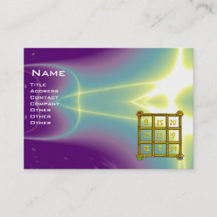 MAGIC SQUARE 33 , lila blue Visitkort
