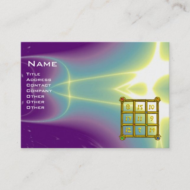 MAGIC SQUARE 33 , lila blue Visitkort (Framsida)