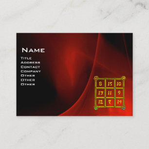MAGIC SQUARE 33, Red Black Visitkort