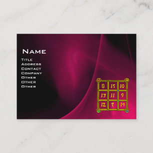 MAGIC SQUARE 33 , Rosa Fuchsia Black Visitkort