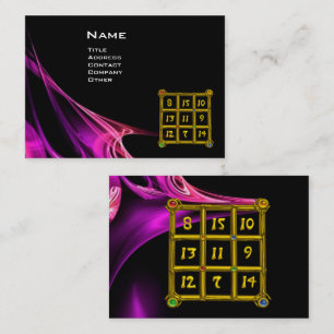 MAGIC SQUARE 33 Rosa Lila Black Fractal Vågar Visitkort