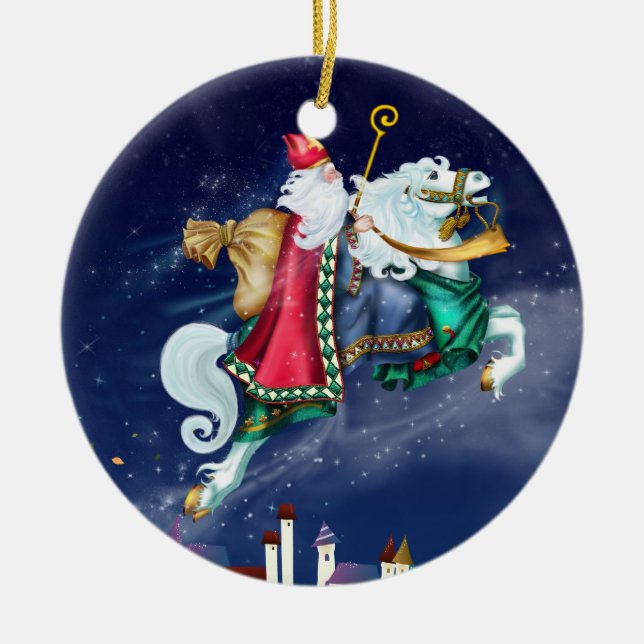 Magic St. Nicholas - Santa - SRF Julgransprydnad Keramik (Framsidan)