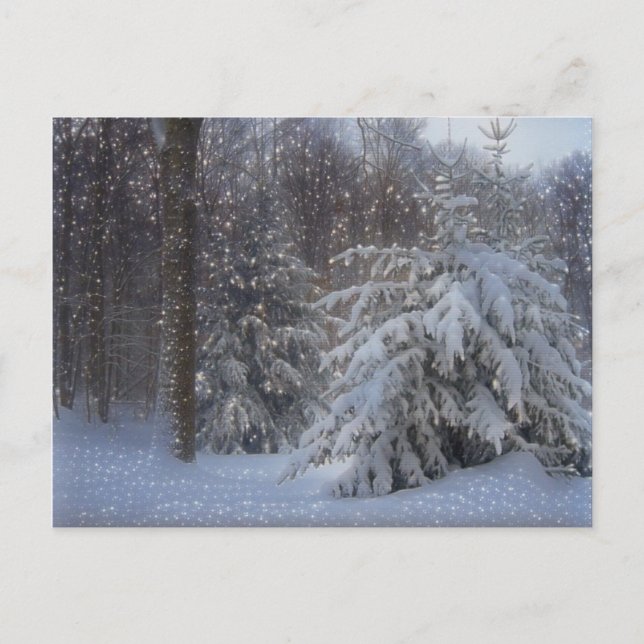 Magic Starry-jul Helg Vykort (Framsida)