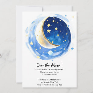 Magic Starry Night Boy Shower Inbjudningar