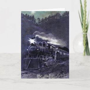 Magic Steam Engine Victorian Tåg Kort