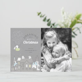 Magic Storybook White-julfoto Julkort