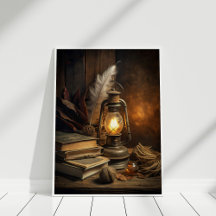 Magic Study Wall Art - Vintage Candlelit Magic
