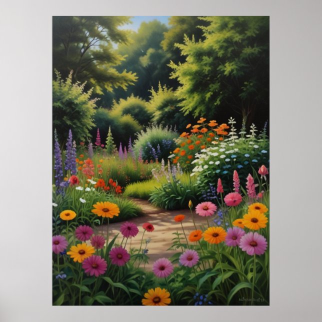 Magic Summer Garden Acrylic Poster (Framsidan)