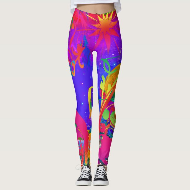 Magic Summer Garden Leggings (Framsida)
