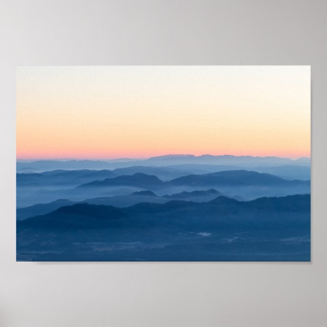 Magic sunset foggy lagrar poster (Framsidan)