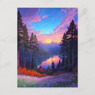 Magic Sunset i Enchanting Valley Vykort