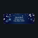 Magic Swirl Winter Wonderland Adressetiketters Returadress Etikett<br><div class="desc">Magic Swirl Winter Wonderland Adressetiketters. Matchande objekt i min butik. Anpassa med valfri text.</div>