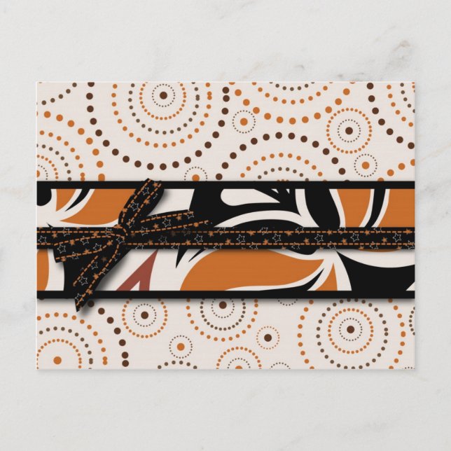 Magic Swirls och Halloween Prints Vykort (Framsida)