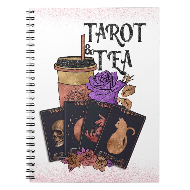 Magic Tarot and Tea Card Anteckningsbok (Framsidan)