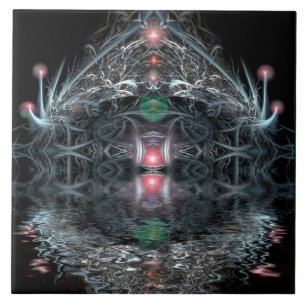 Magic Temple Visionary Art Ceramic Tile Kakelplatta