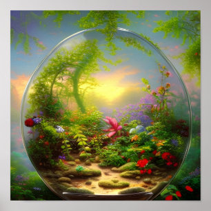 Magic Terrarium Digital Art Poster