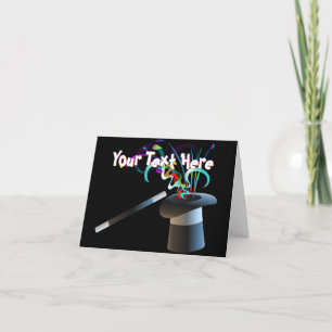 Magic Top hat Greeting Card Kort