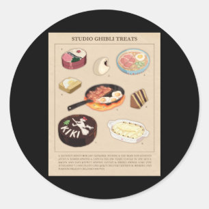 Magic Treat Food from Studio Ghibli Films Stick Runt Klistermärke
