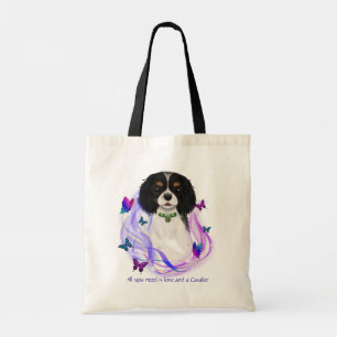 Magic Tri Färg Cavalier Kung Charles Spain Tygkasse