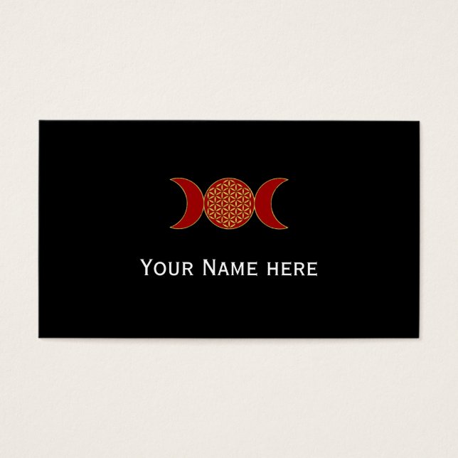 Magic Triple Måne - Spirit Flower of Life 1 Visitkort (Framsidan)