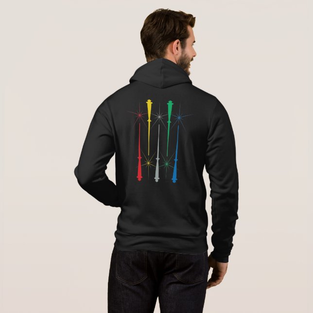 Magic Trollspös Unisex Zip Hoodie T Shirt (Hel baksida)
