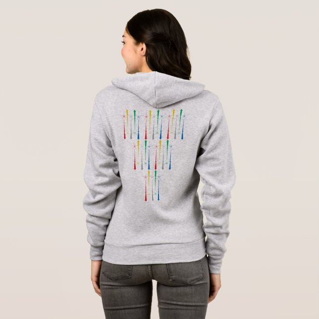 Magic Trollspös Zip Hoodie T Shirt (Hel baksida)