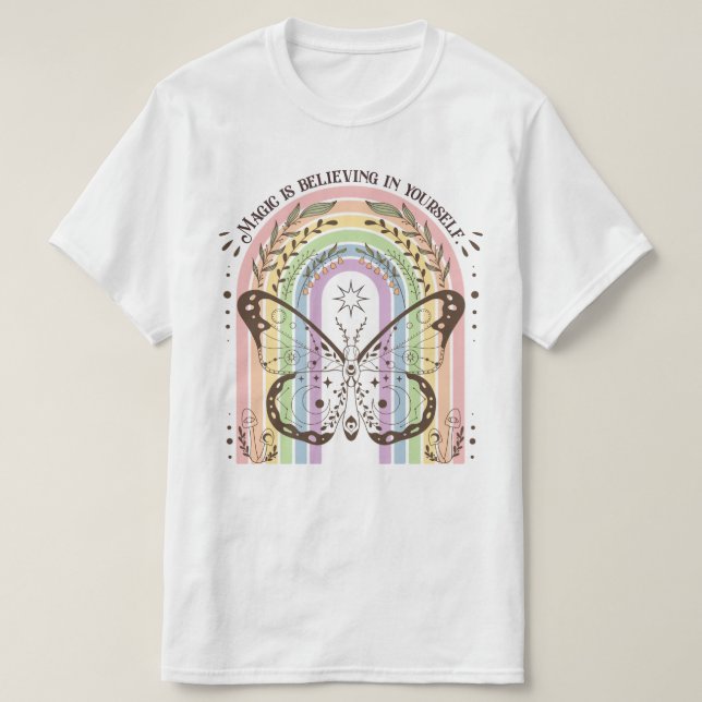 Magic tror på dig själv t shirt (Design framsida)