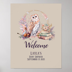 Magic Uggla Welcome Baby Shower Poster
