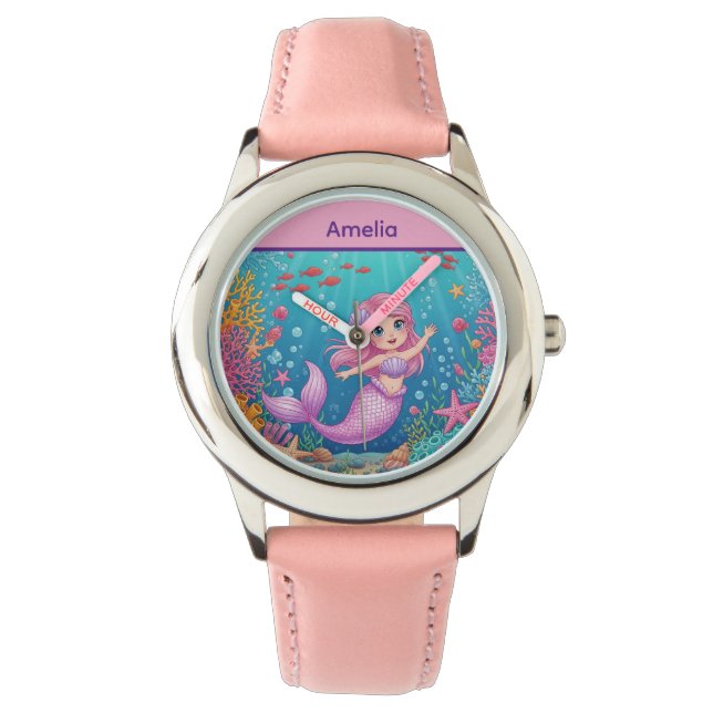 Magic Underwater Sjöjungfru Kids Watch Armbandsur (Framsida)