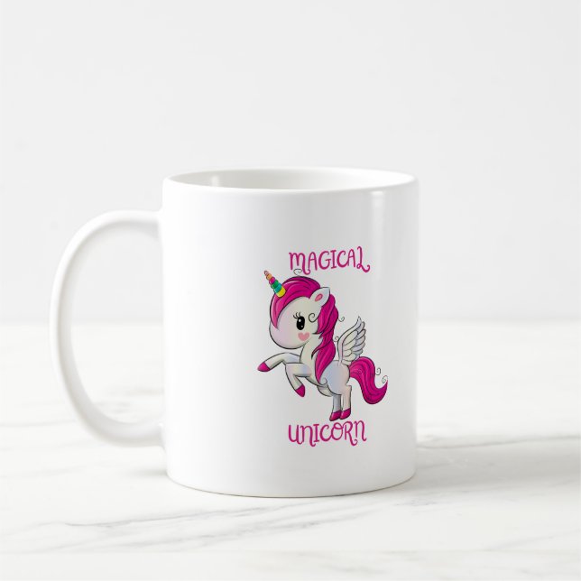 Magic Unicorn Älskare Fläkt Klubb Kaffemugg (Vänster)