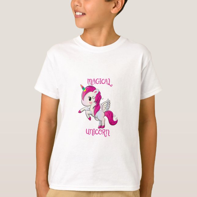 Magic Unicorn Älskare Fläkt Klubb T Shirt (Framsida)
