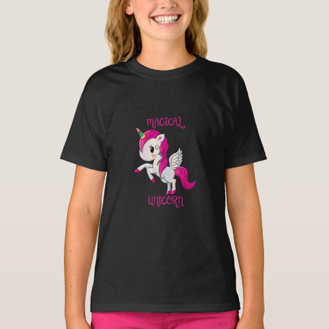 Magic Unicorn Älskare Fläkt Klubb T Shirt (Framsida)