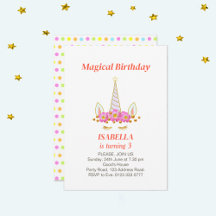 Magic Unicorn and Confetti Birthday
