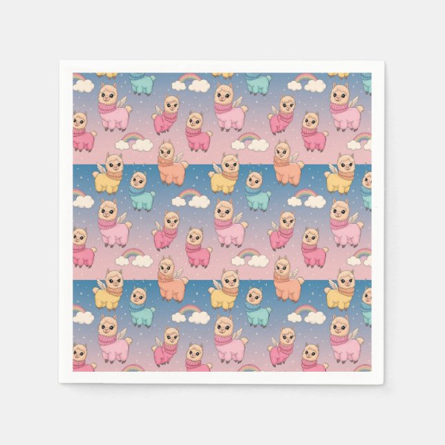 Magic Unicorn and Stars Mönster Design Pappersservett (Framsidan)
