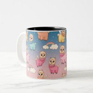 Magic Unicorn and Stars Mönster Design Två-Tonad Mugg