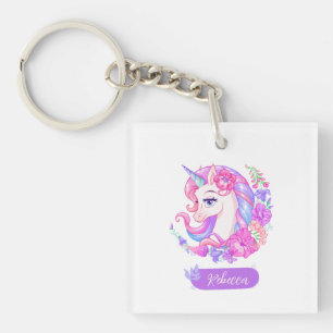 Magic Unicorn anpassningsbar Photo blommigt Flicka