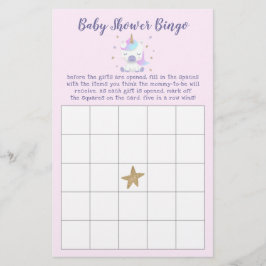 Magic Unicorn Baby Shower Bingo Game
