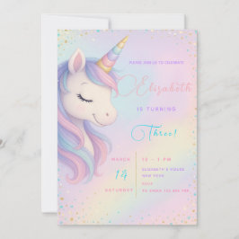 Magic Unicorn Birthday Bash Inbjudan