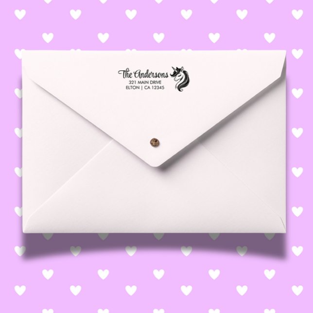 Magic Unicorn Birthday Bash Självfärgande Stämpel (Add a magical touch to gifts, cards, and party favors today!)