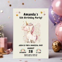 Magic Unicorn Birthday for Girls