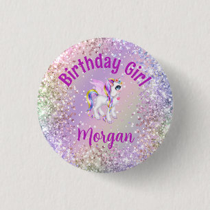 Magic Unicorn Birthday Girl Knapp
